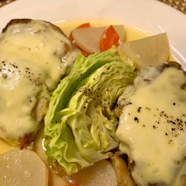 簡単イタリアン‼ 鶏モモ肉のチーズ焼き パルマ風